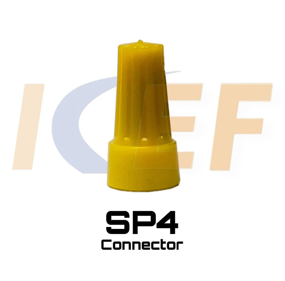 کانکتور پیچی SP4 با بدنه پلاستیکی مقاوم و هسته فلزی فنری برای اتصال سیمهای برق با مقطع ۶ تا ۱۰ میلیمتر مربع.